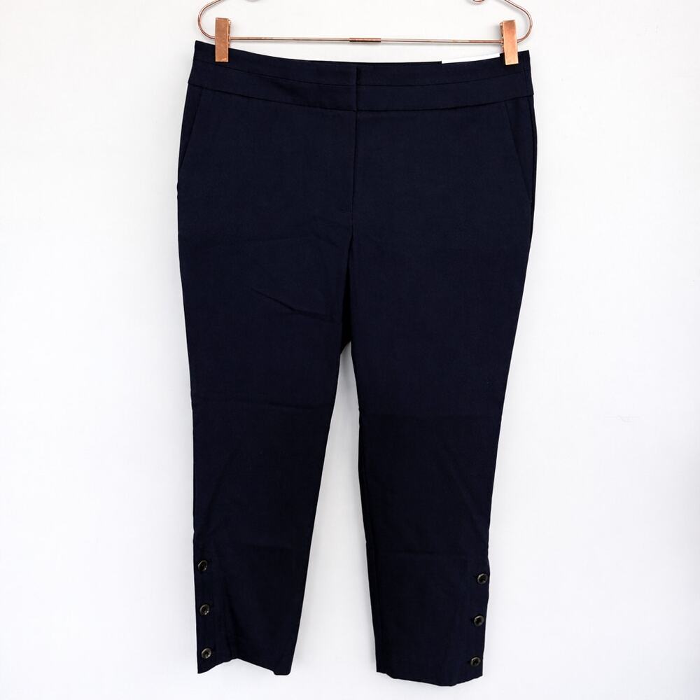 Ann Taylor Womens Pants 6 Blue High Waist Ankle Career Office Academia NEW